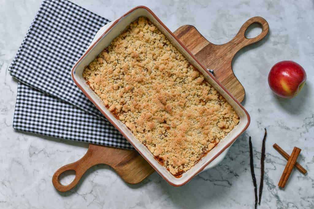 apple crisp without oats freshly baked