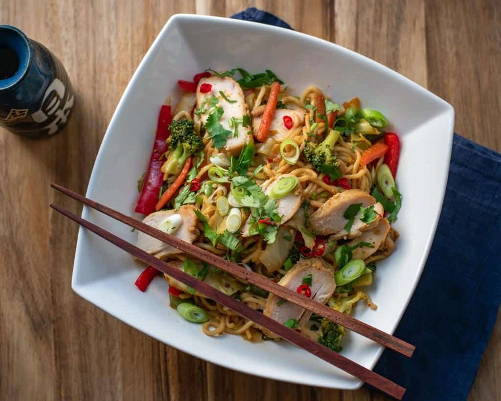 chicken stirfry noodles recipe