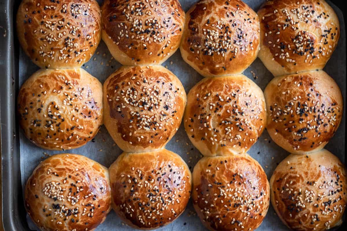 round shaped Pogaca on a tray