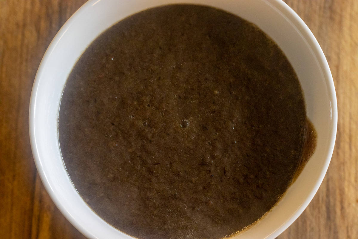 dates are cooked and blitzed into a Purée