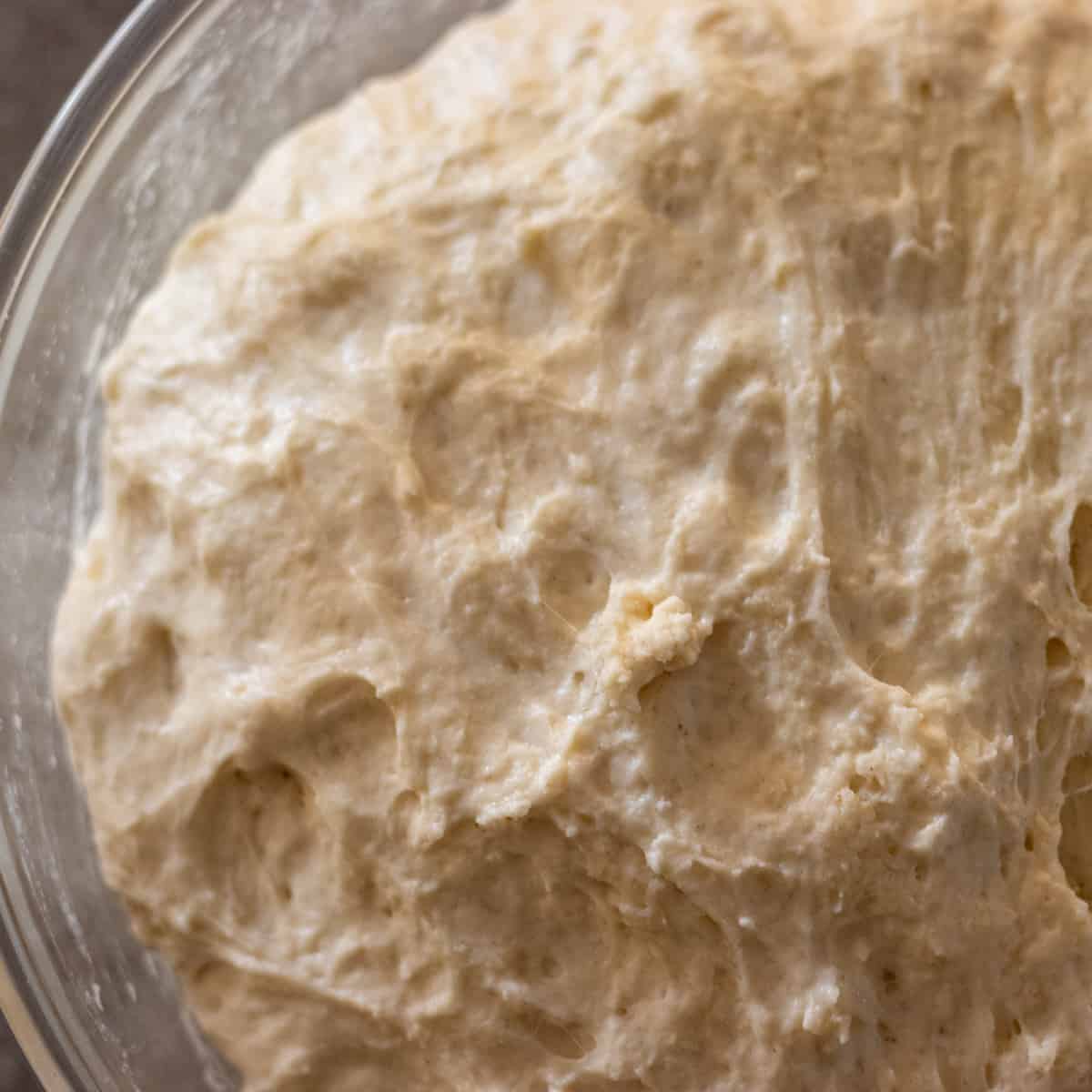 bazlama dough doubled the size after rising