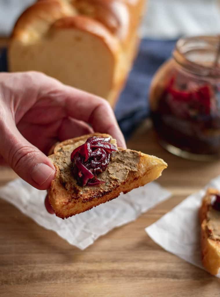 chicken liver pate with red onion marmalade