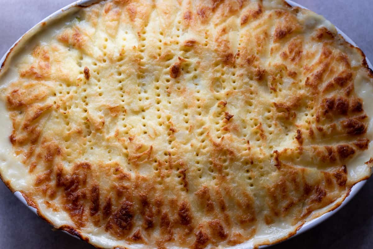 freshly baked fish pie