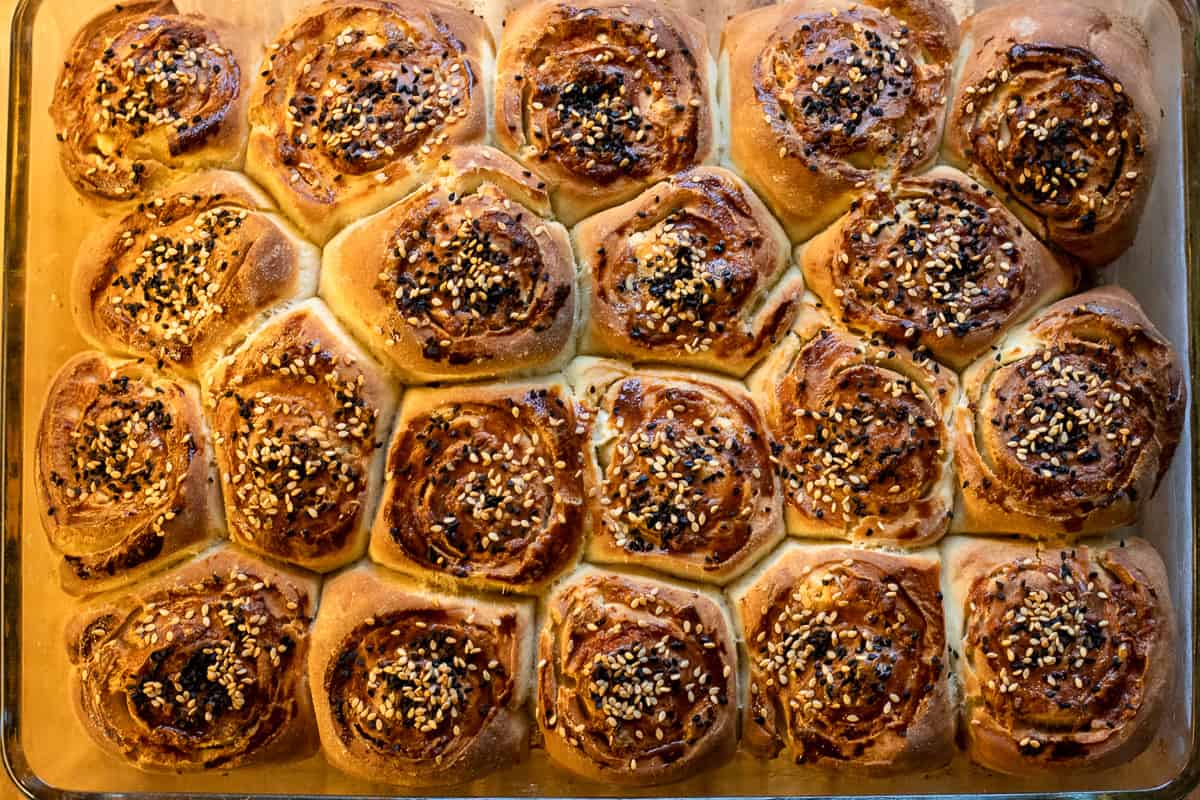 freshly baked pita bread