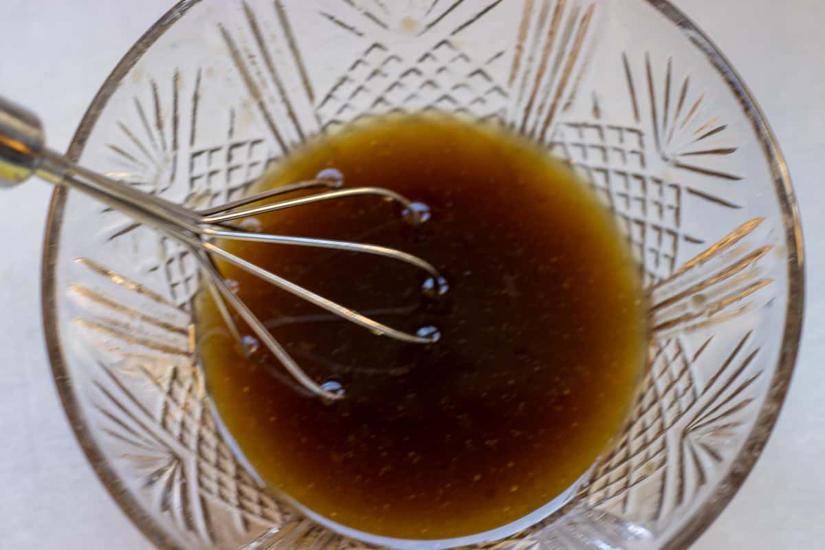 the dressing for Gavurdagi Salatasi Turkish tomato walnut salad
