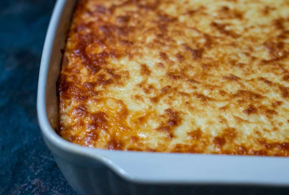 Moussaka freshly out of the oven