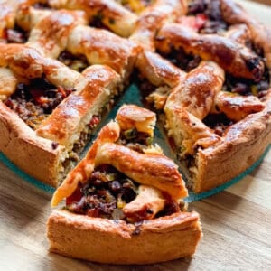 minced beef pie freshly baked