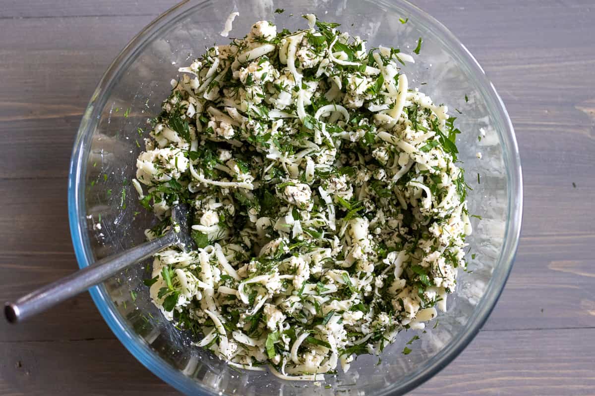 all the ingredients are mixed until all is combined with a fork