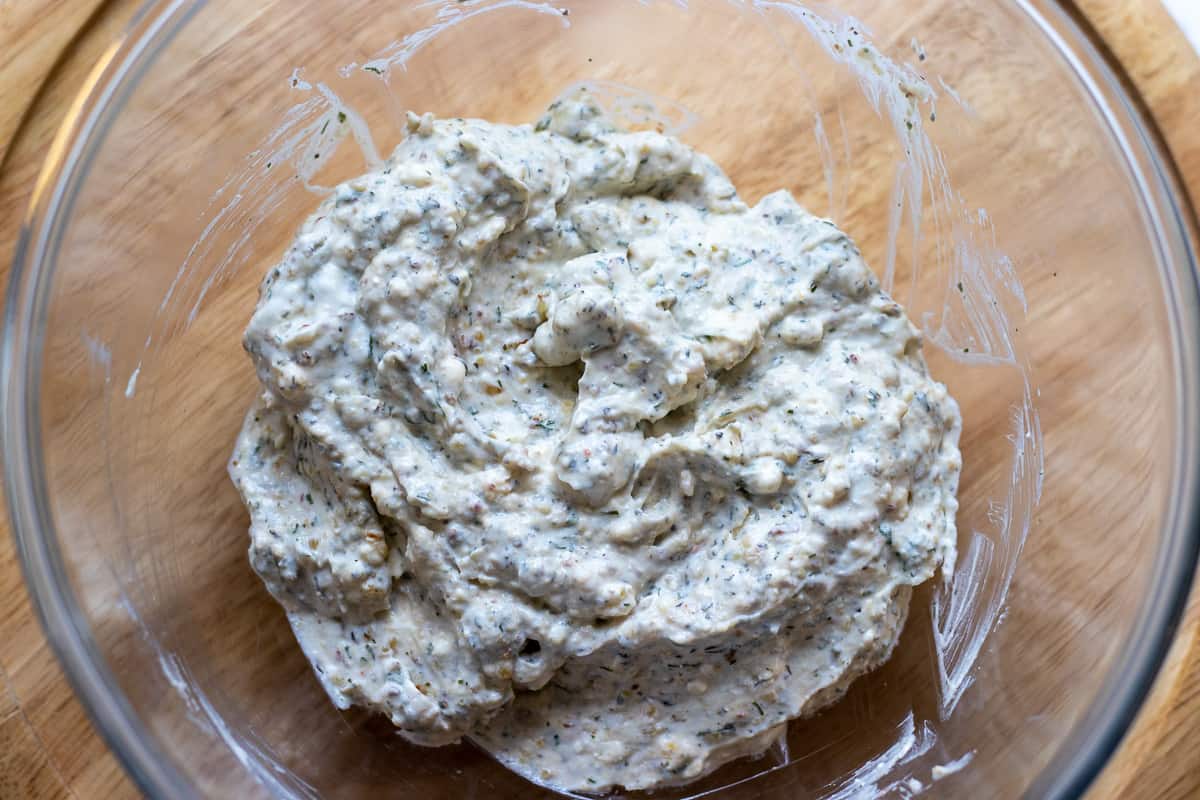 all the ingredients are mixed until all combined