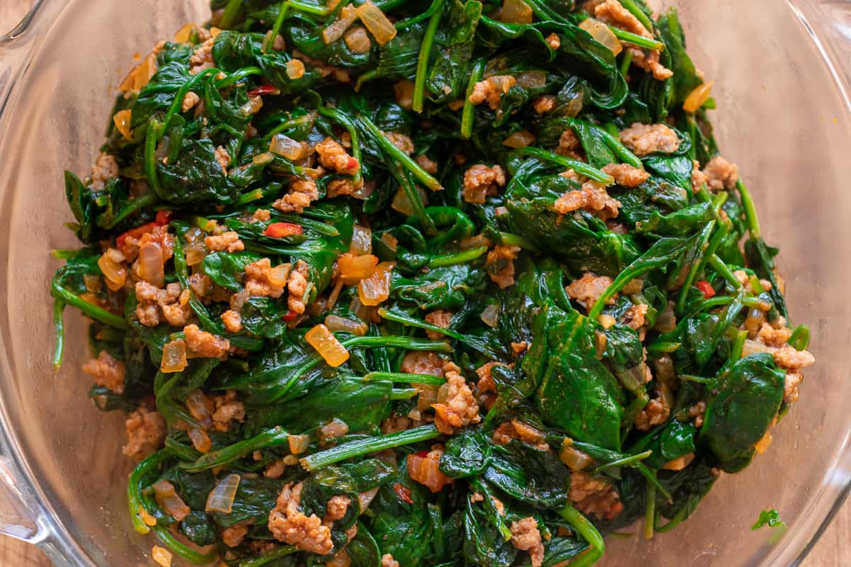 let the filling cool down before making the gozleme