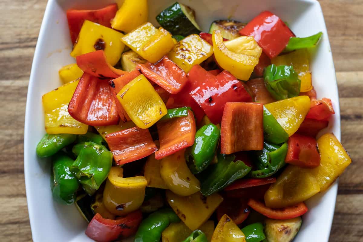 peppers are placed in a bowl
