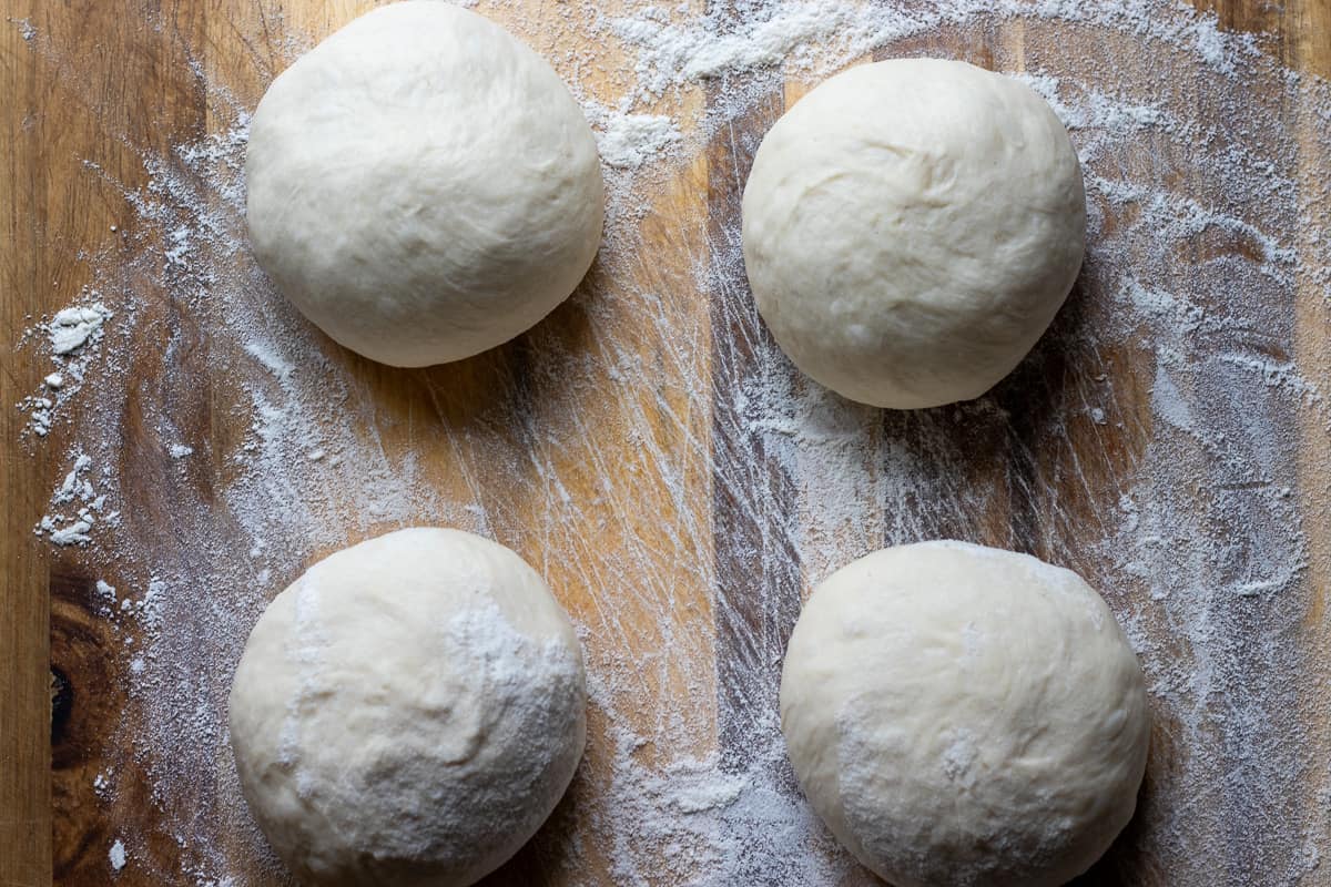 pide dough is divide in 4