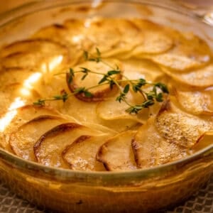 freshly baked Potato Boulangere