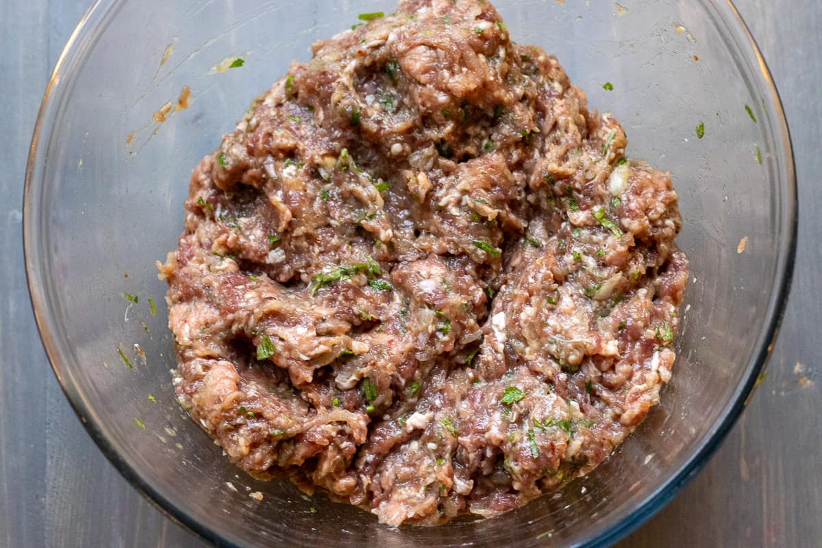 kofta mixture ready to shape