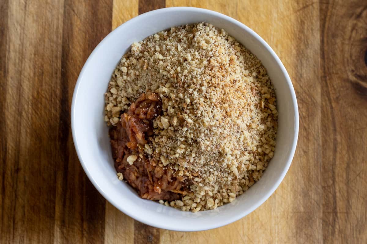 walnuts are added to cooled apple cinnamon filling