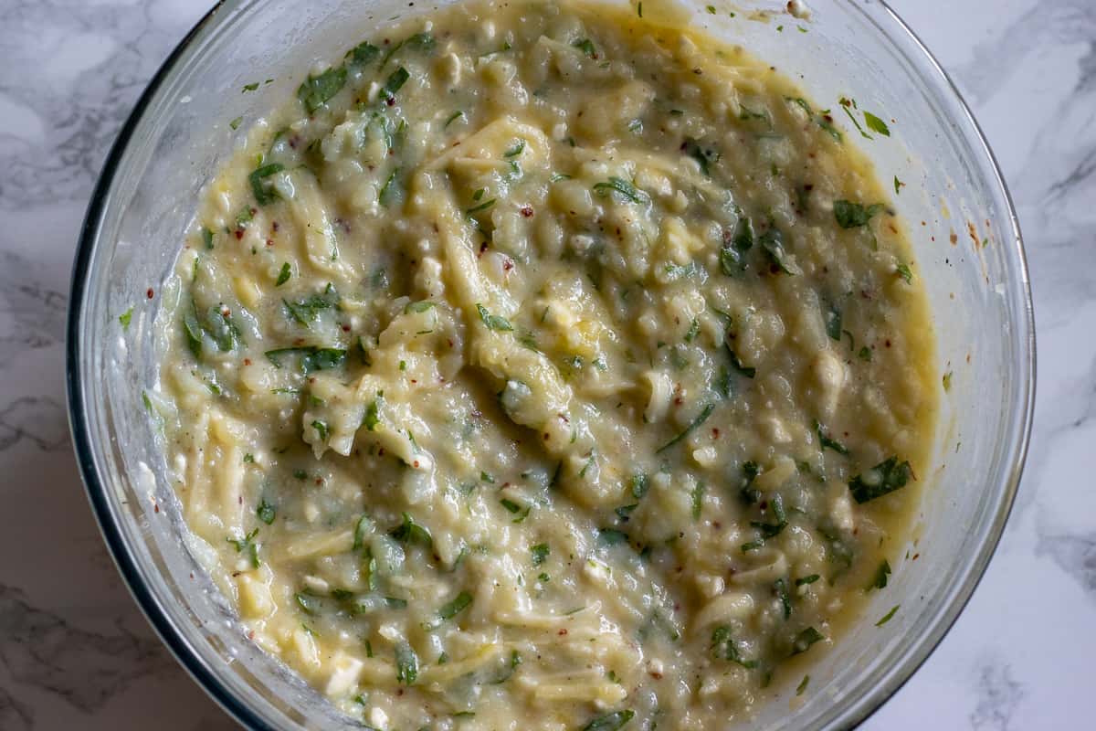 potato borek filing is ready