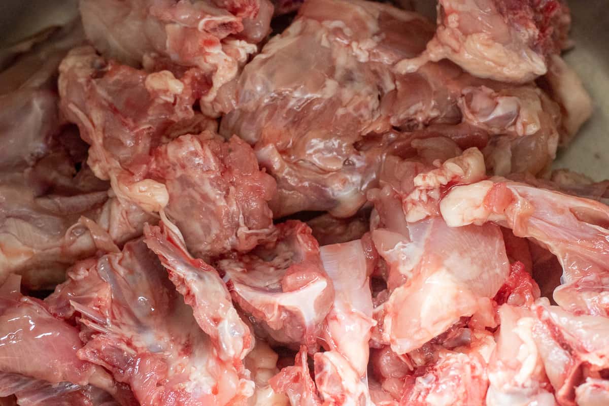 chicken bones for making homemade stock