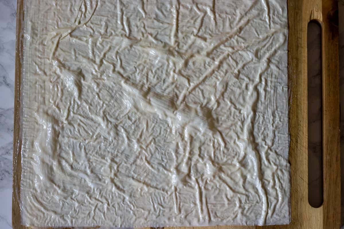 3 filo sheets are layered together