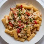 chicken and chorizo pasta with creamy tomato sauce
