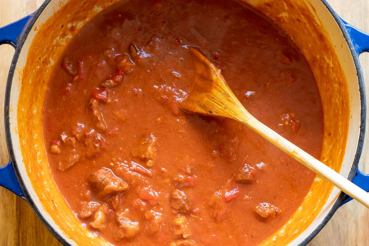 the lamb is cooked until soft