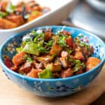 turkish meze saksuka is served in a bowl