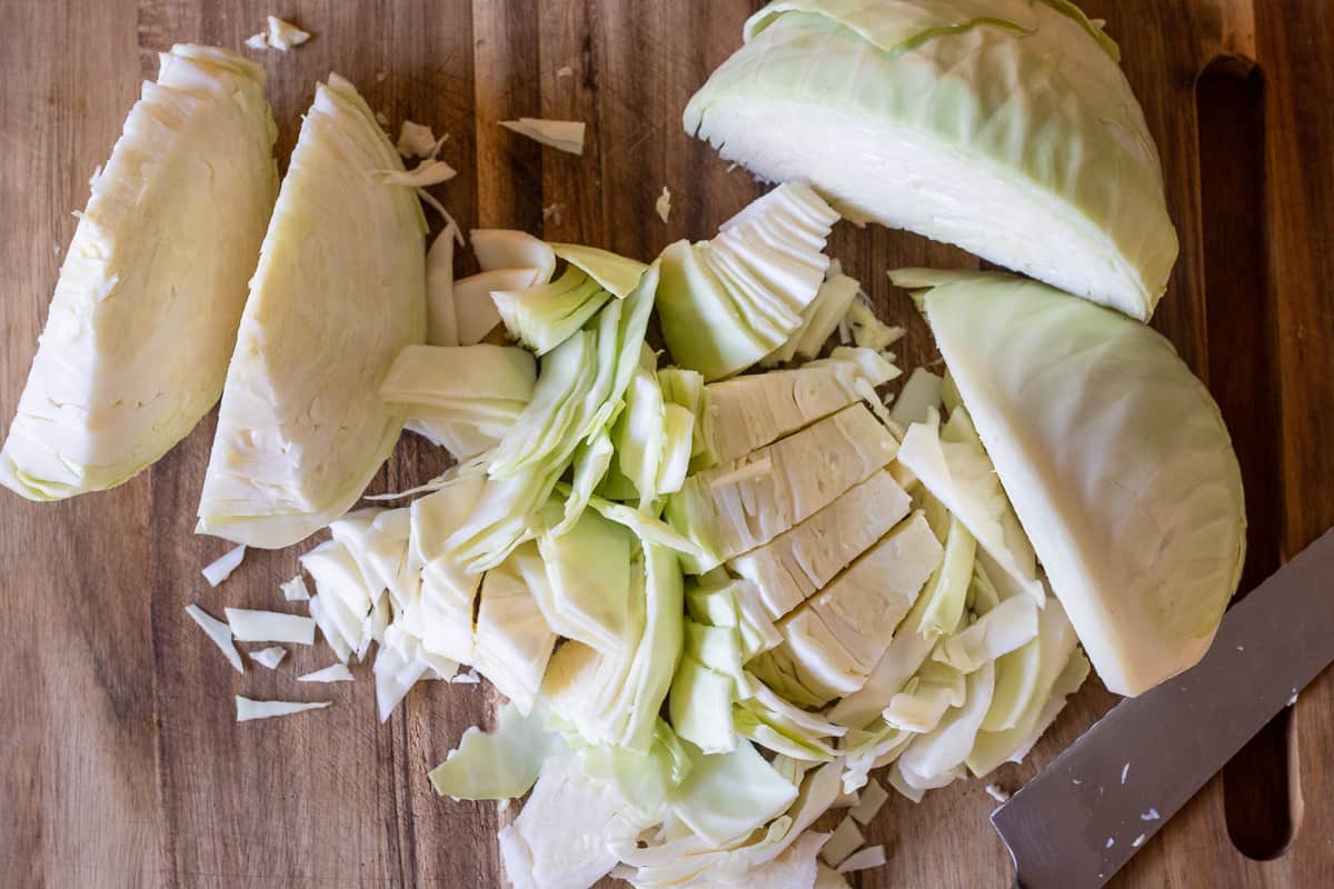 the core is cut diagonally and sliced