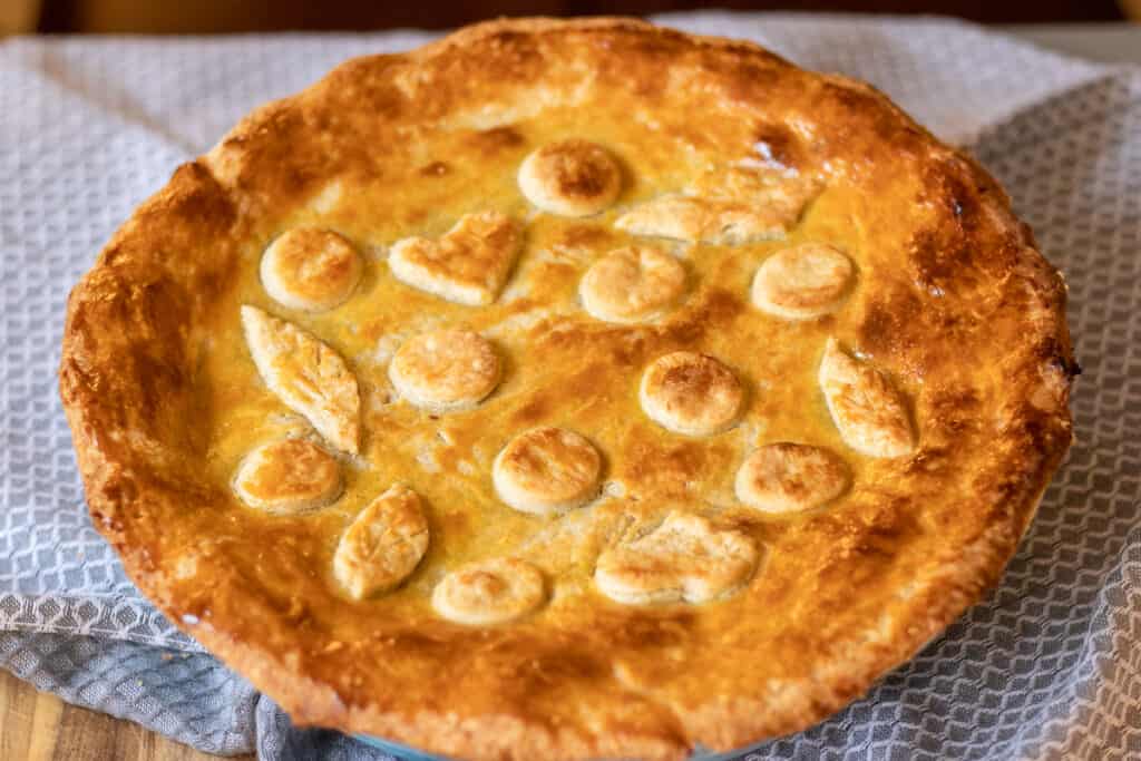 Mushroom and leek pie