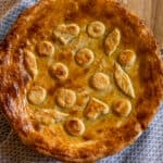creamy mushroom pie freshly baked