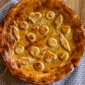 creamy mushroom pie freshly baked