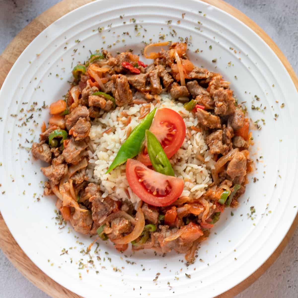 Sac Kavurma (Turkish style lamb sauté)