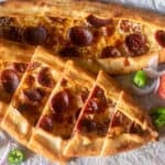 turkish pide with sucuk