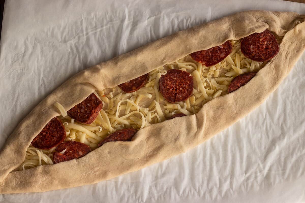 the border are folded over the filling