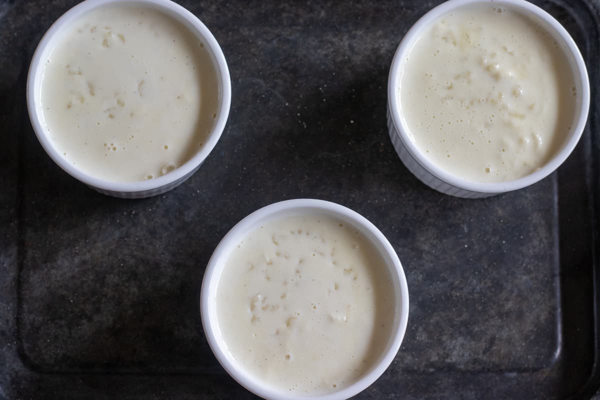 Sutlac is divided into 3 ramekins