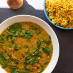 dal palak - spinach dal