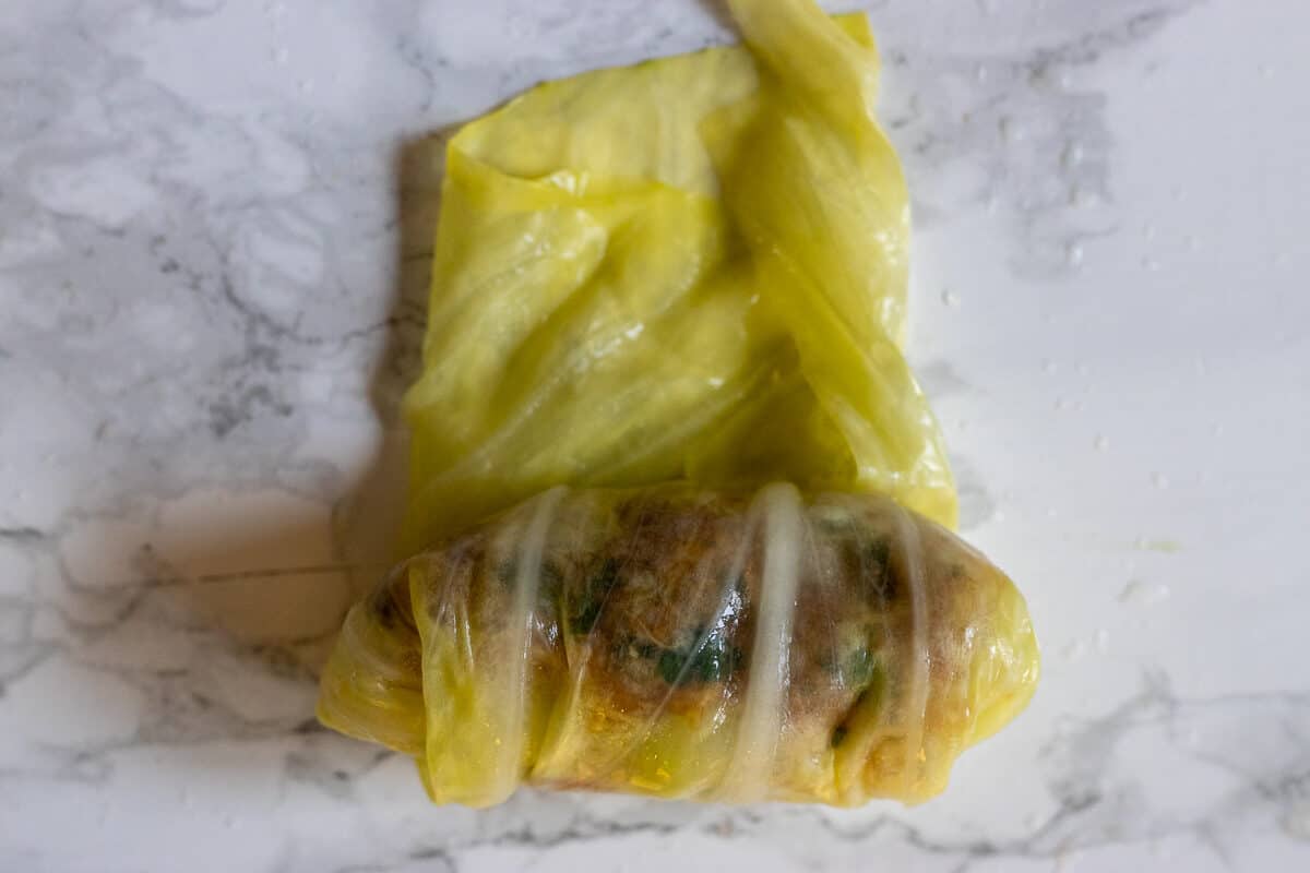 the sides are tucked in while rolling it