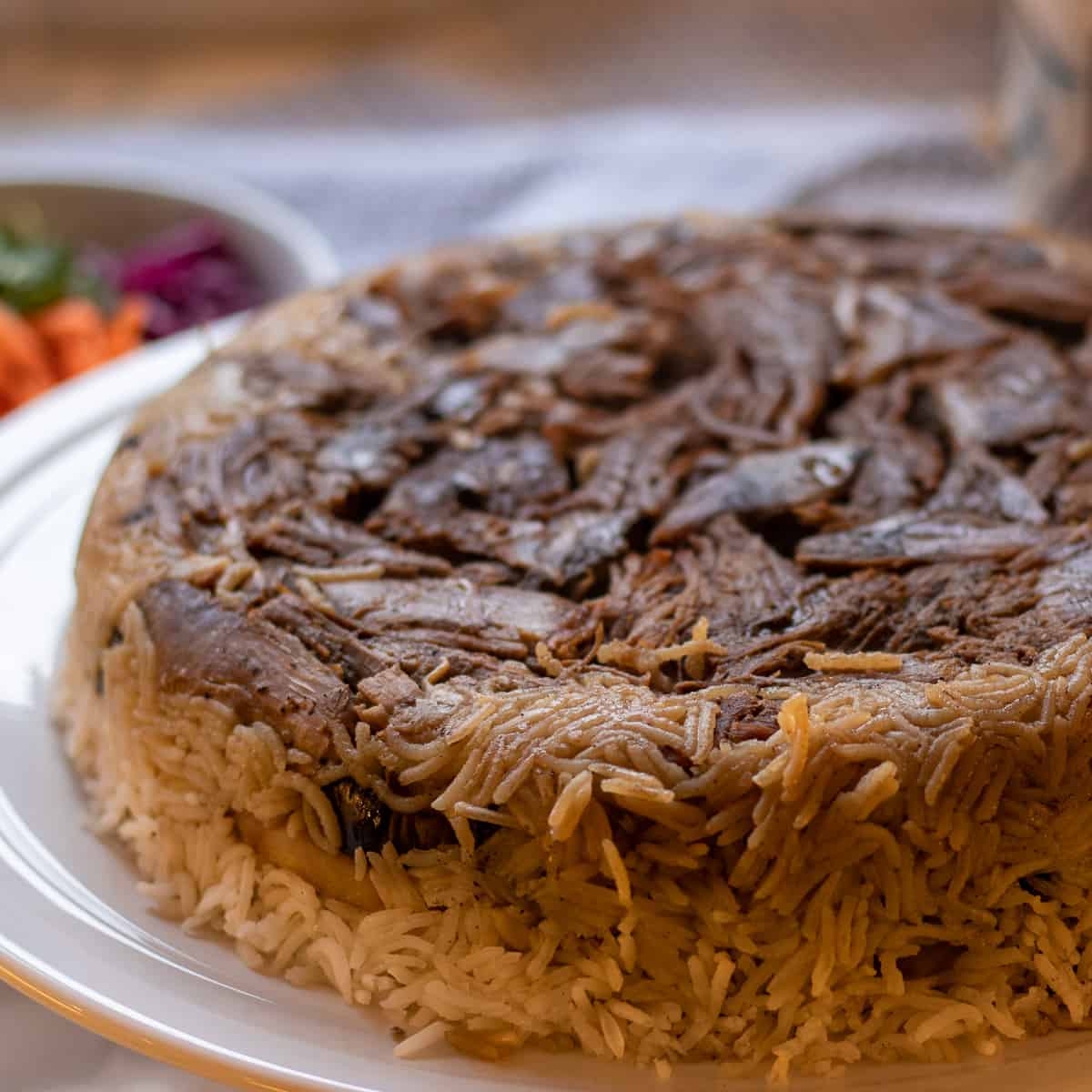 Maqluba upside down lamb rice