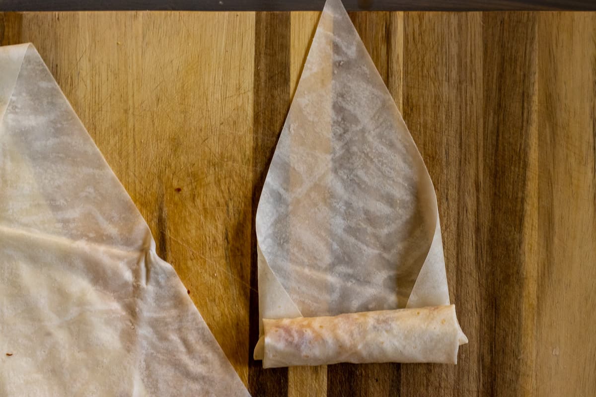 tightly roll the pastry