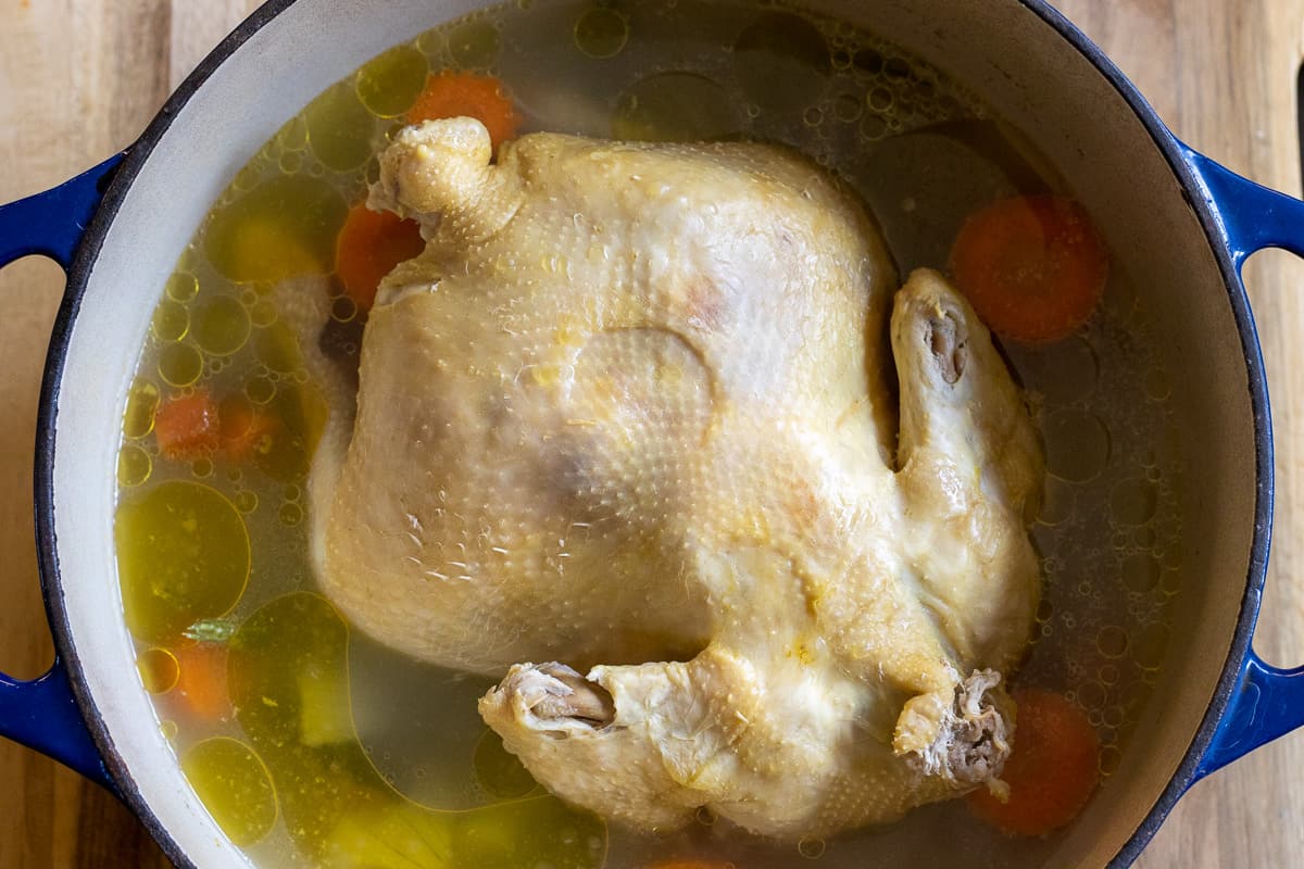 the chicken is cooked for an hour