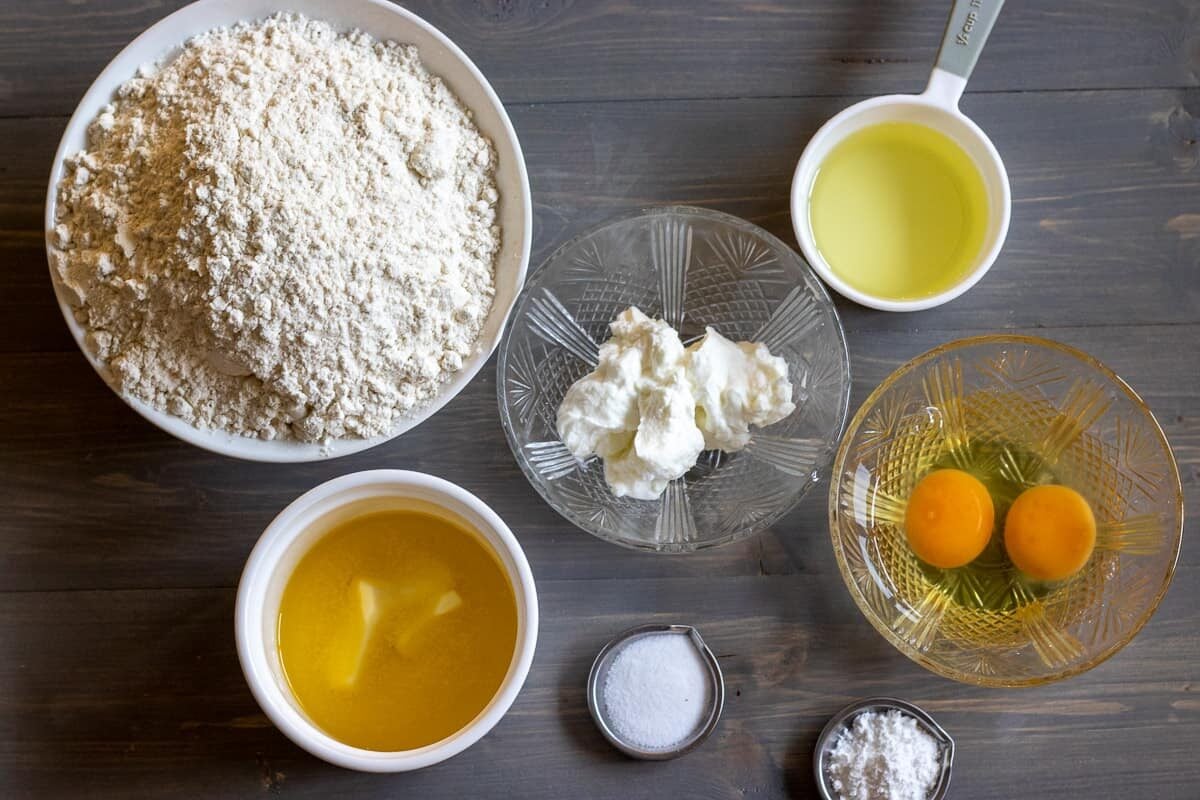 dough ingredients for perde pilavi