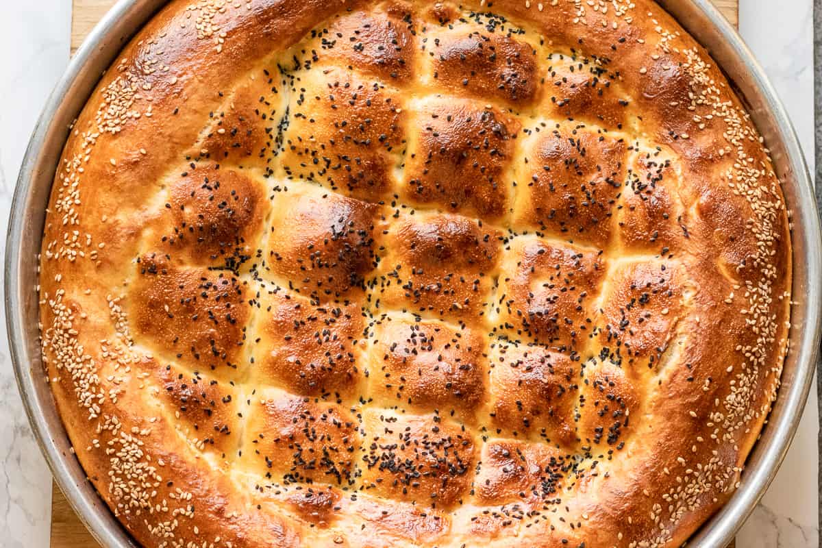 turkish pide bread freshly out of the oven
