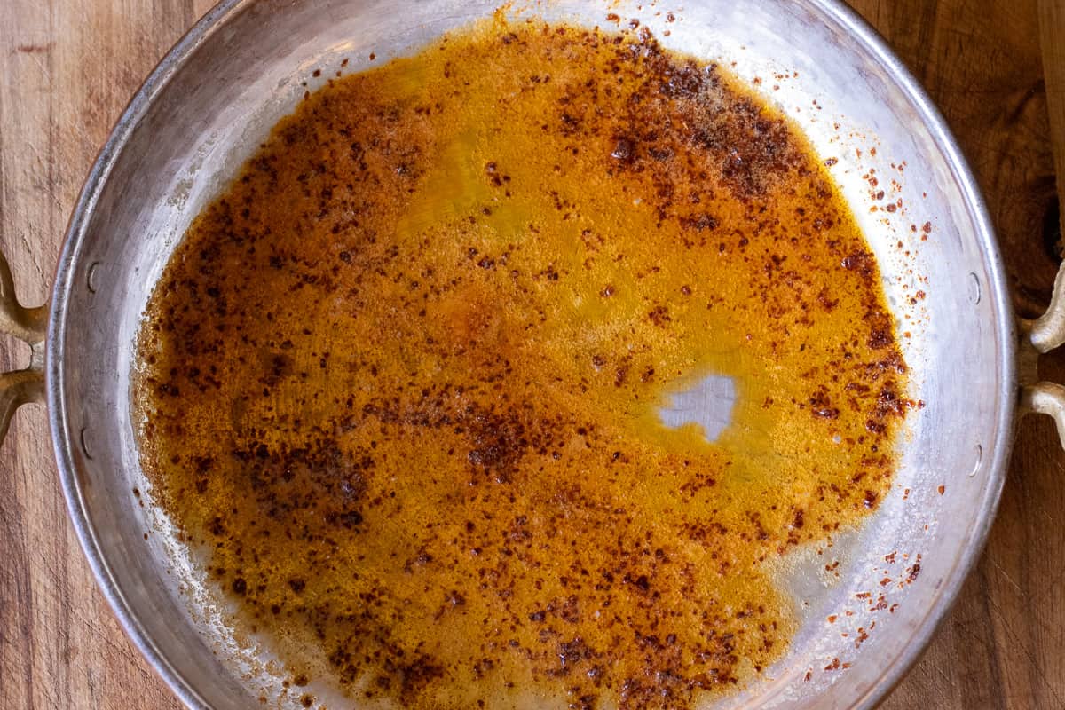 chilli infused butter for cilbir