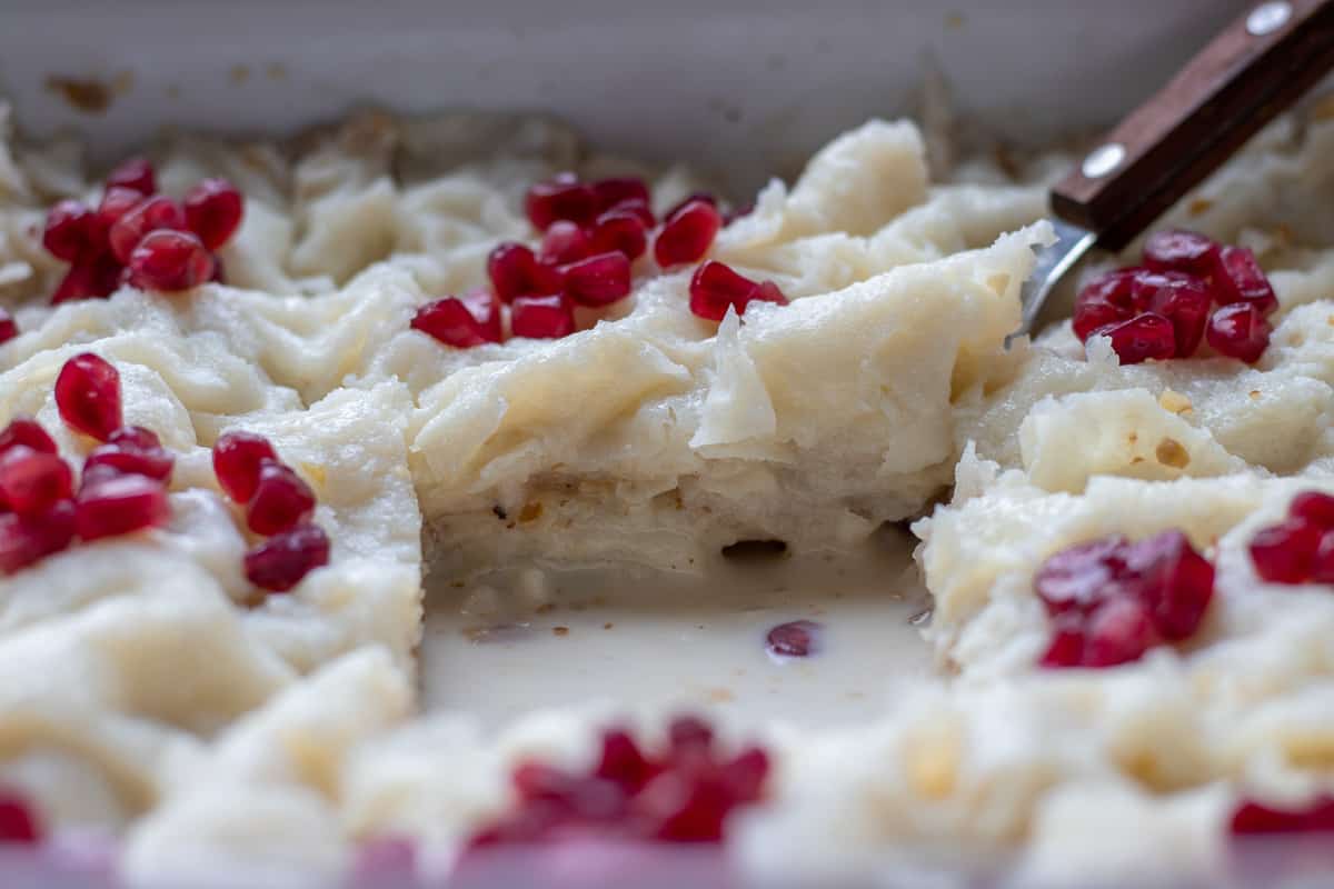 Gullac portioned and ready to serve