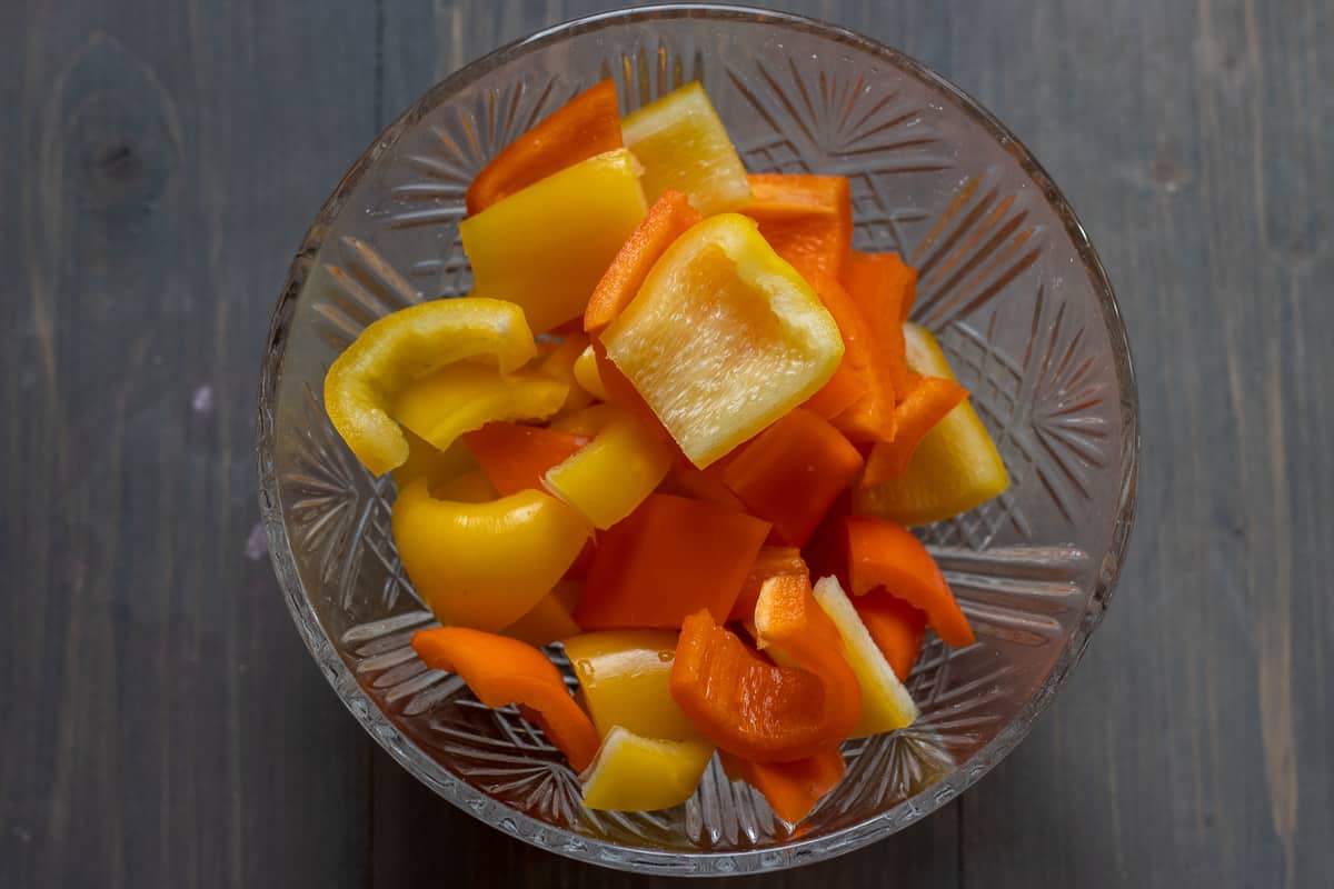 peppers are prepared for guvec