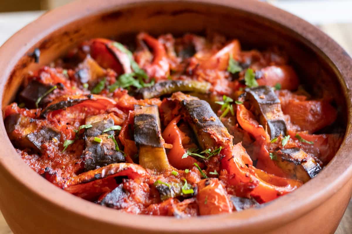 Patlican Kebabi is baked for 2 hours