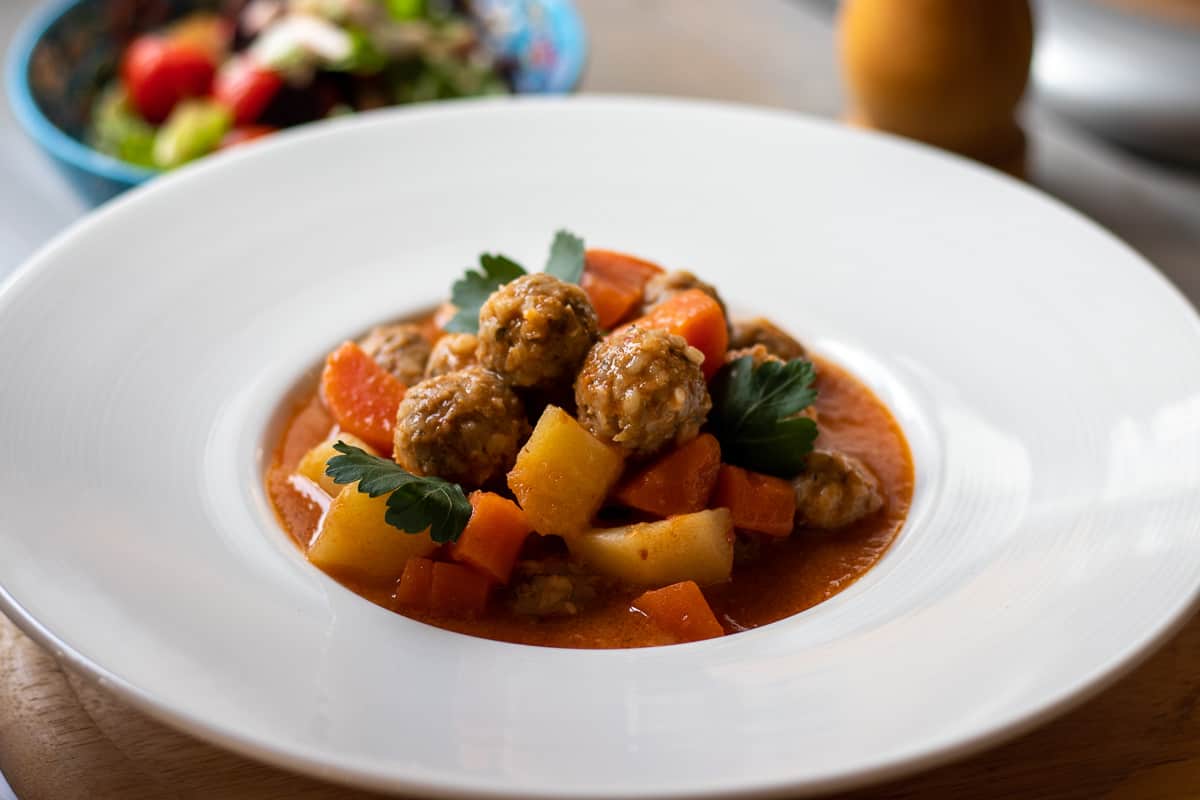 Sulu Kofte-Turkish meatball soup