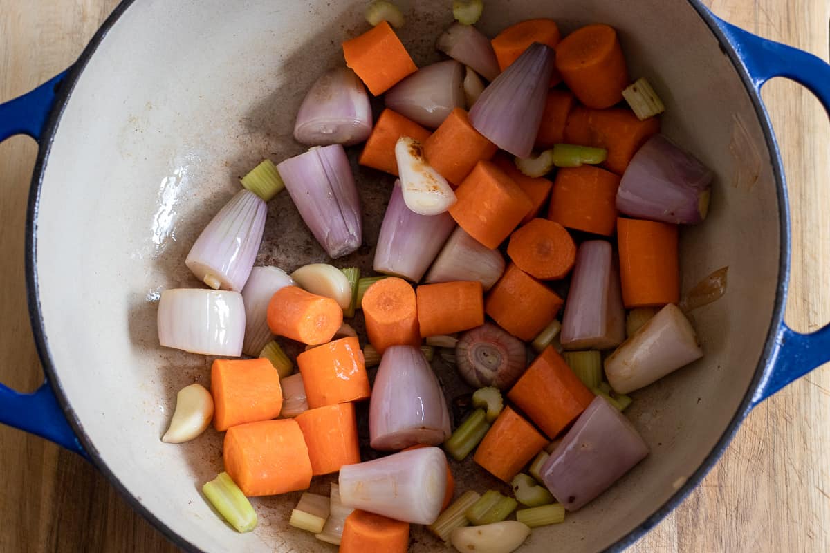 Sautéing the carrots