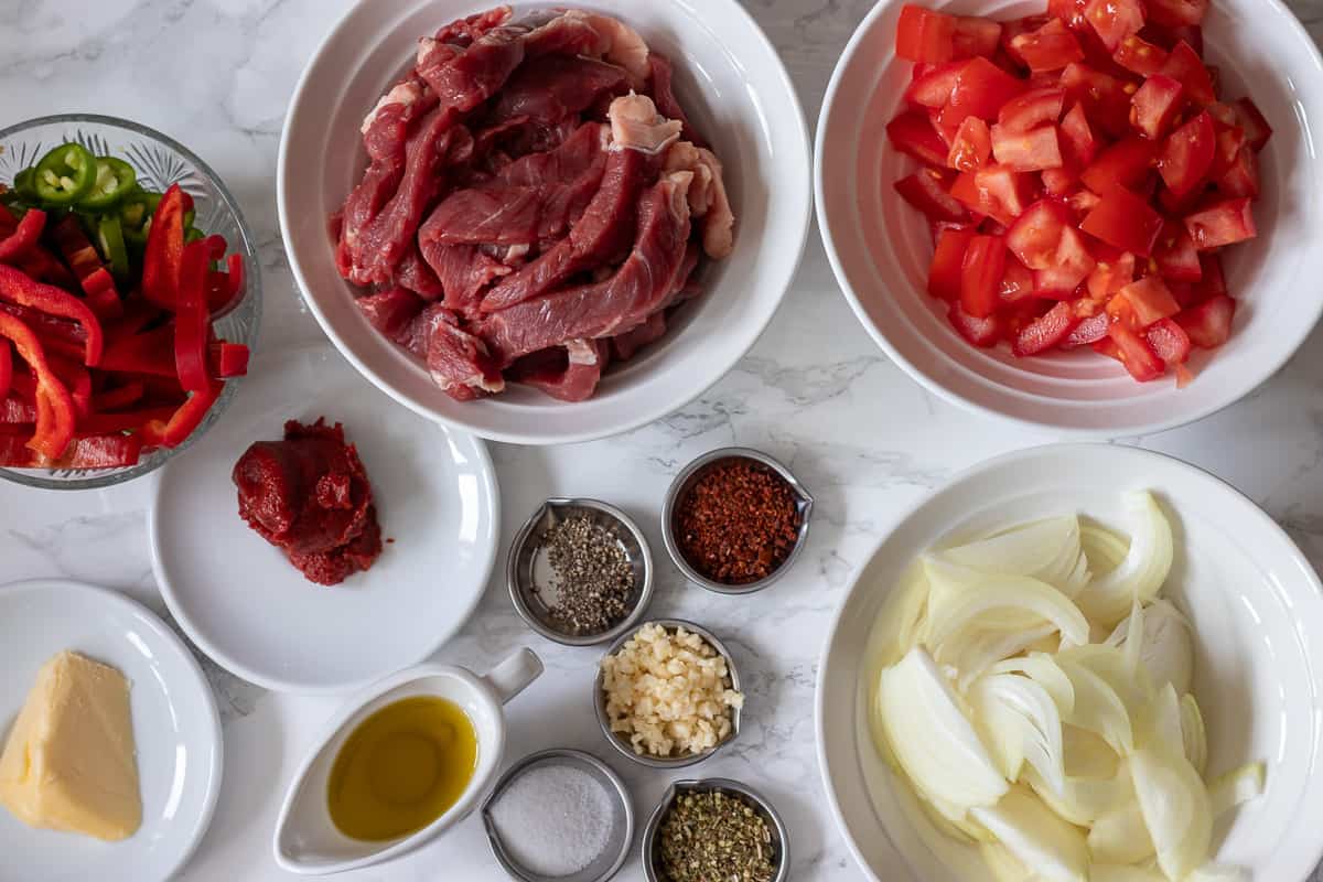 Ingredients for et sote