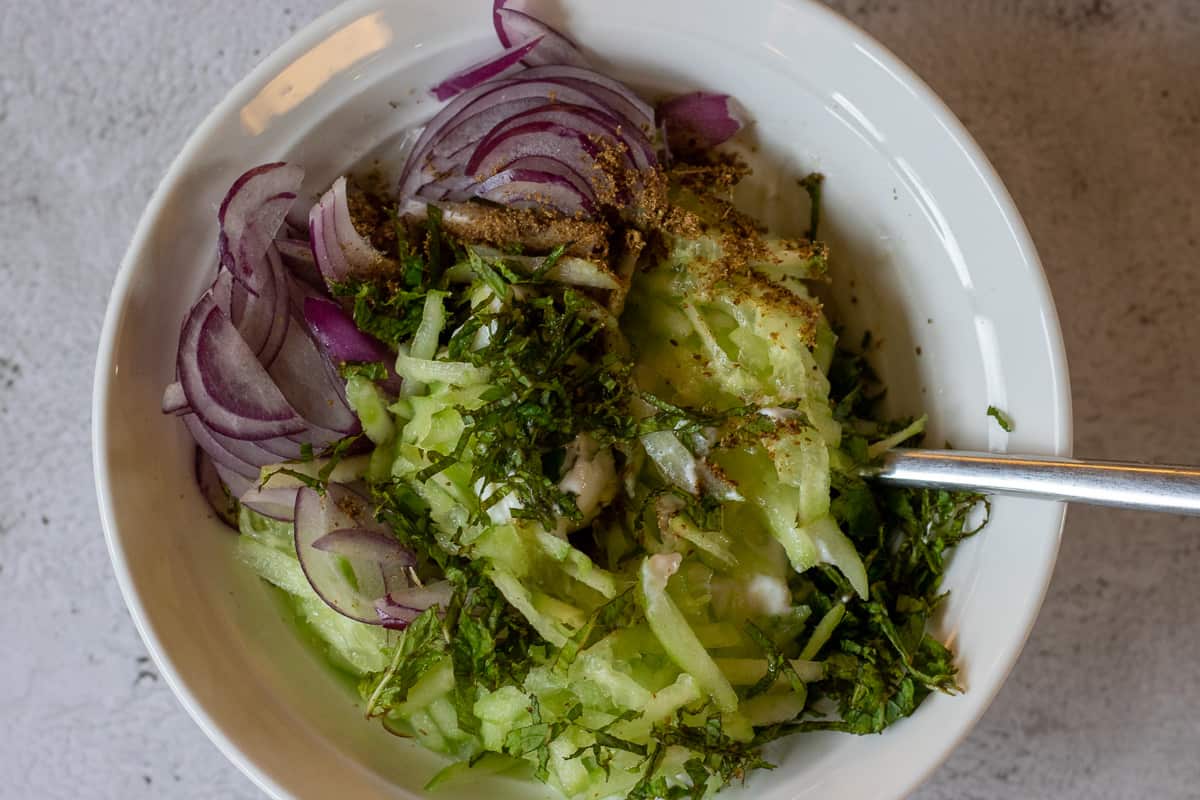 all the ingredients are mixed in a bowl