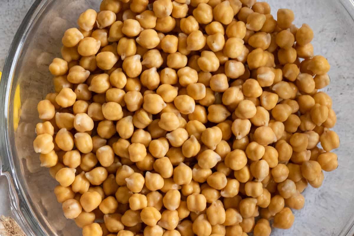 the chickpeas have tripled the size after soaking for 24 hours