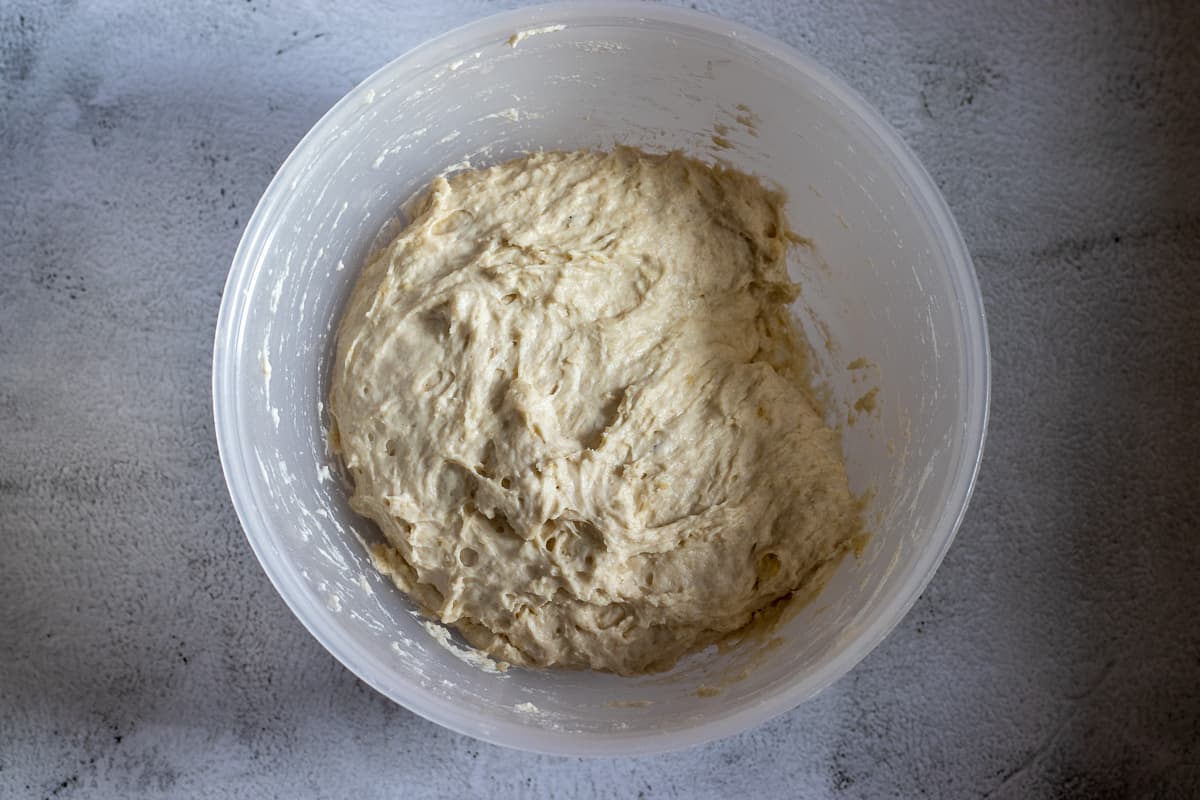 the dough has doubled the size in a warm place